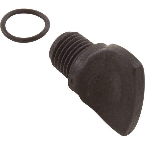 Drain Plug, Filters/Pumps, w/O-Ring, 1/4", Blk, Generic|25357-054-000