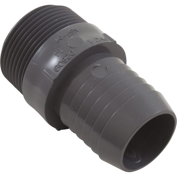 Barb Adapter, Lasco, 1-1/4"mpt x 1-1/4"b, Hose, PVC|1436012