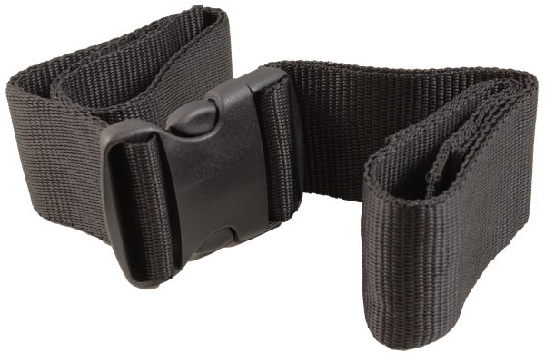 Spineboard Strap, Kemp USA, Two-Piece w/ Buckle, Black|10-302-BLK