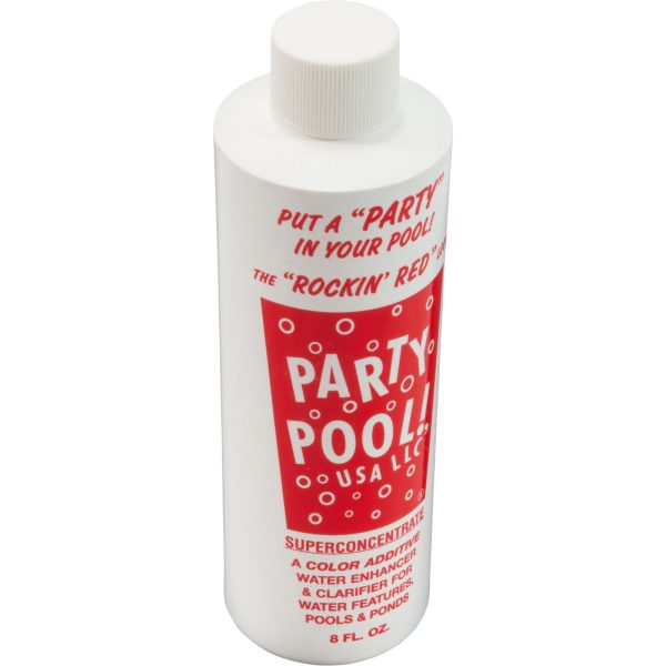 Pool color Additive, Party Pool, 8oz Bottle, RockingRed|ROCKINRED